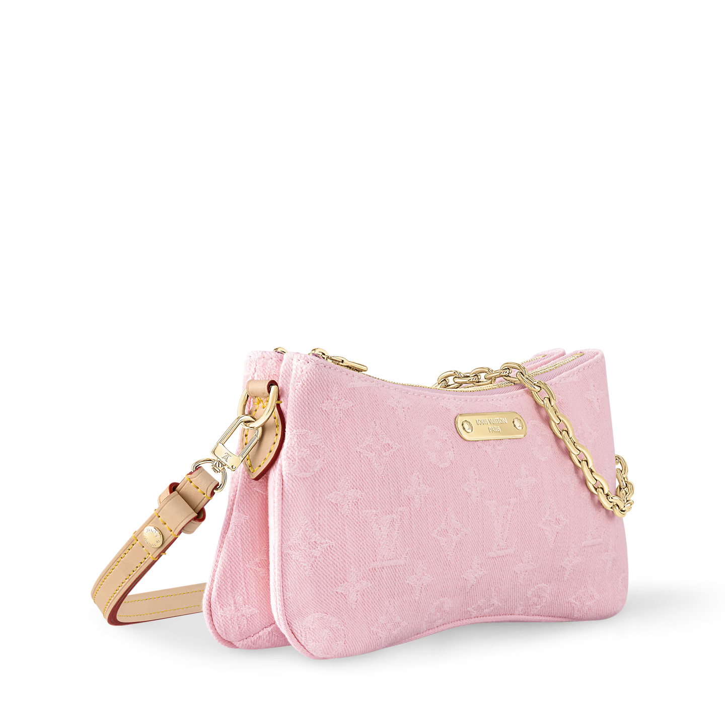 LV Liv Pochete Pink Denim Purse