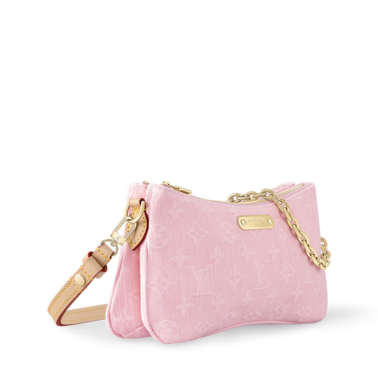LV Liv Pochete Pink Denim Purse